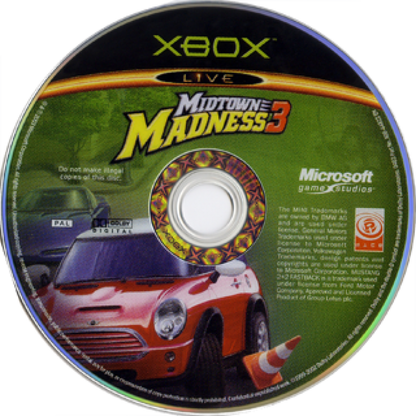 Midtown Madness 3 disc for Xbox (XBOX) video game