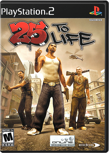 25 to Life PS2 third-person shooter video game cover art.
