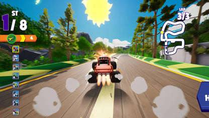 Blaze and the Monster Machines Axle City Racers PlayStation 4 PS4 kids racing game family-friendly educational adventure based on the Nickelodeon TV show gameplay screenshot
