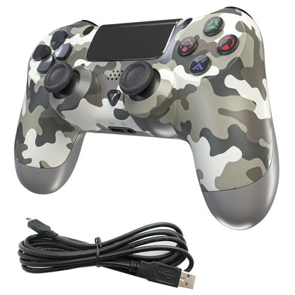 Camo colored PS4 controller by XYAB wireless gaming controller featuring ergonomic design textured camouflage finish responsive buttons analog sticks and enhanced PlayStation 4 gameplay experience
