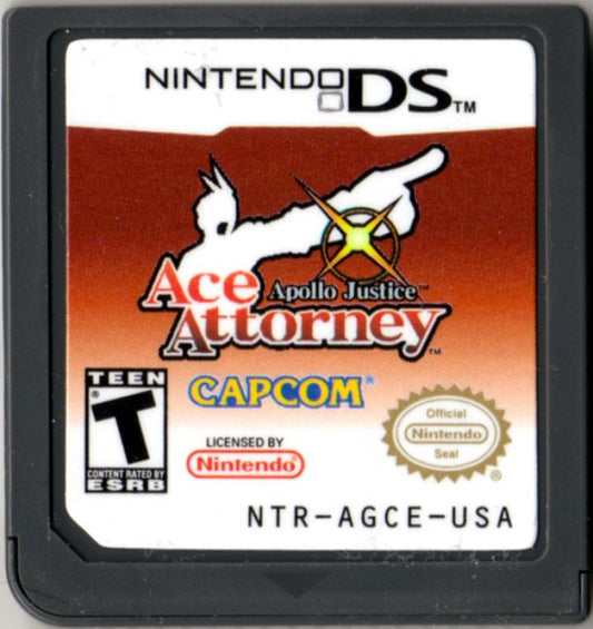 Ace Attorney: Apollo Justice cartridge for Nintendo DS (DS) courtroom visual novel adventure video game