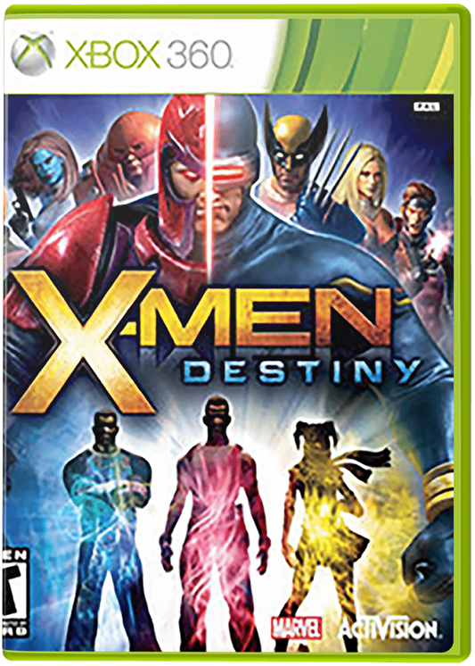 X-Men: Destiny cover art for Xbox 360 (X360) action role-playing superhero video game