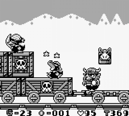 Wario Land Super Mario Land 3 Game Boy GB for retro video game enthusiasts featuring side scrolling platforming gameplay treasure collecting challenging enemy encounters unique power ups creative level design classic Nintendo handheld adventure and collectible gaming appeal gameplay  