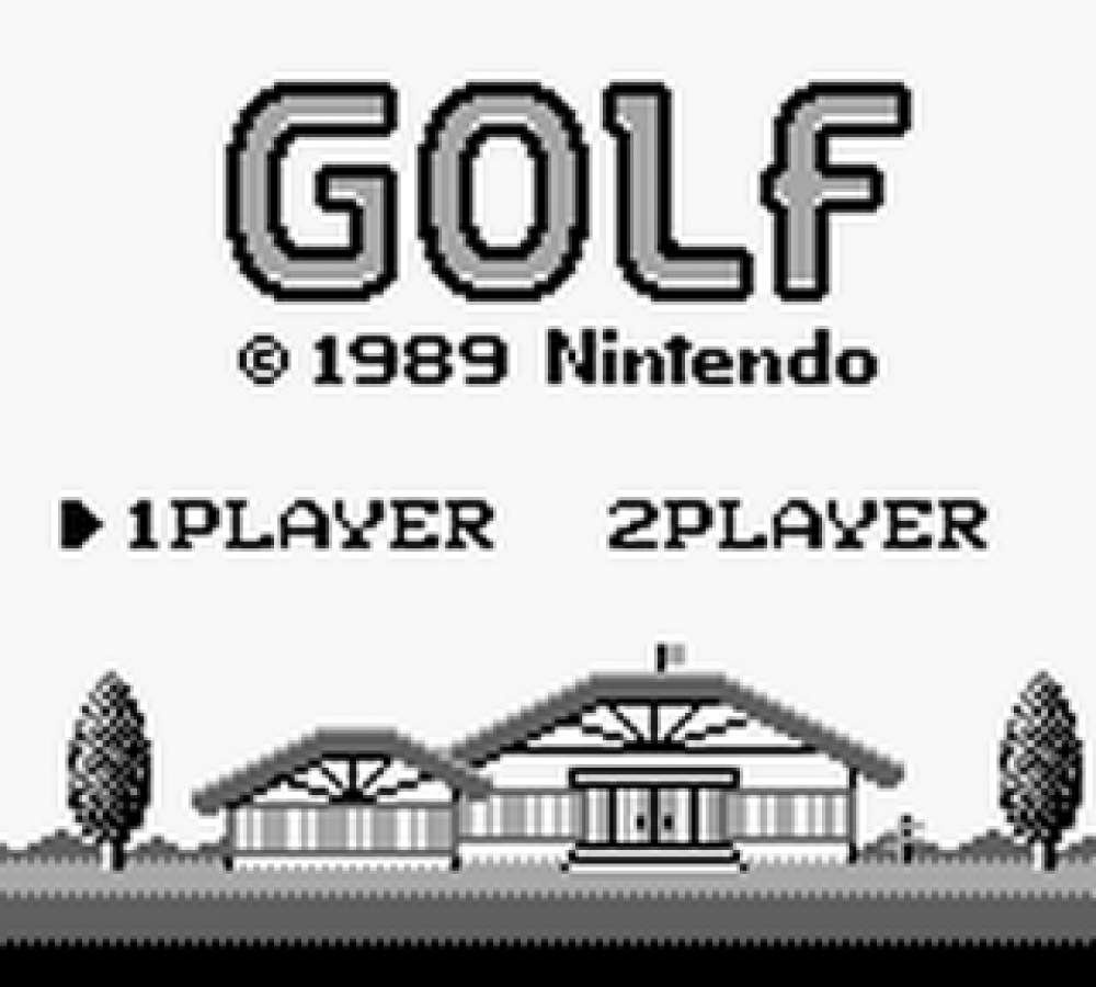 Golf -- GB title screen for video game Golf on the Game Boy