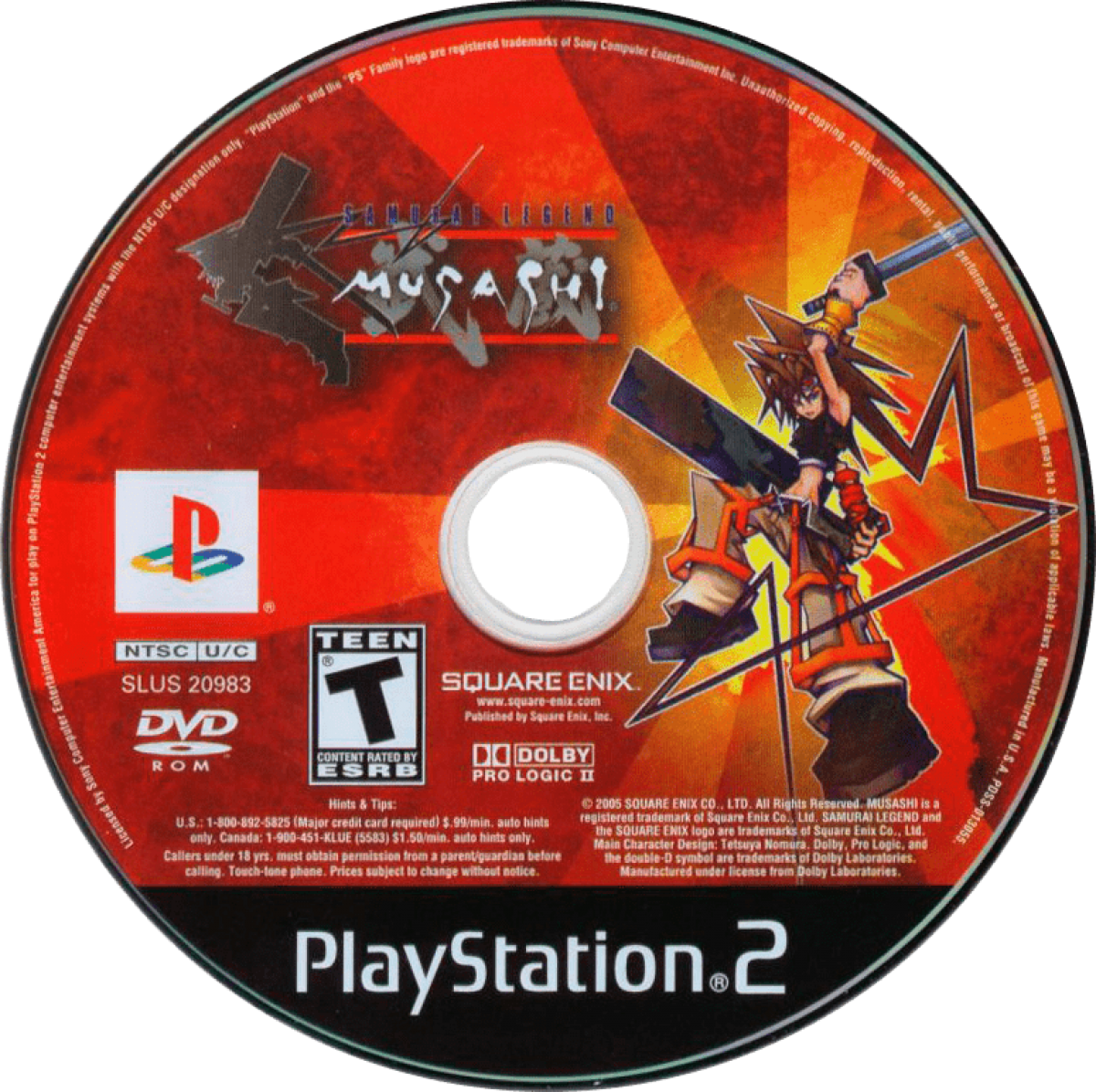 Samurai Legends Musashi PS2 Sony PlayStation 2 action adventure RPG hack and slash samurai sword combat Square Enix Musashi dual blade fighting fantasy story exploration dungeon gameplay retro gaming PlayStation 2 software video game title disc
