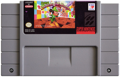 Mickeys Ultimate Challenge cartridge for Super Nintendo Entertainment System SNES retro video game
