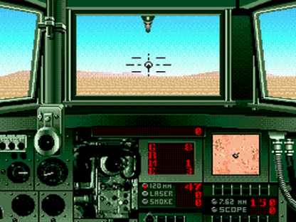 Super Battletank: War in the Gulf gameplay for Sega Genesis (GEN) video game