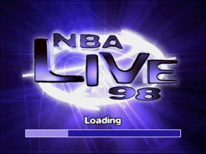NBA Live 98 title screen for Sega Saturn (SS) video game