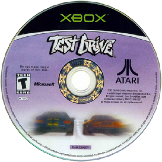 Test Drive disc cover art for Xbox video game