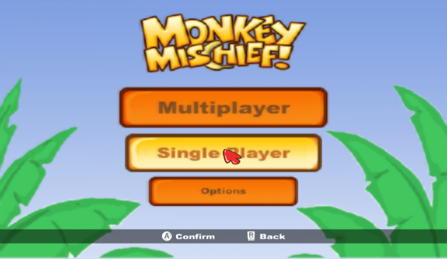 Monkey Mischief Party Time – Nintendo Wii (Wii) party mini-game multiplayer video game title screen