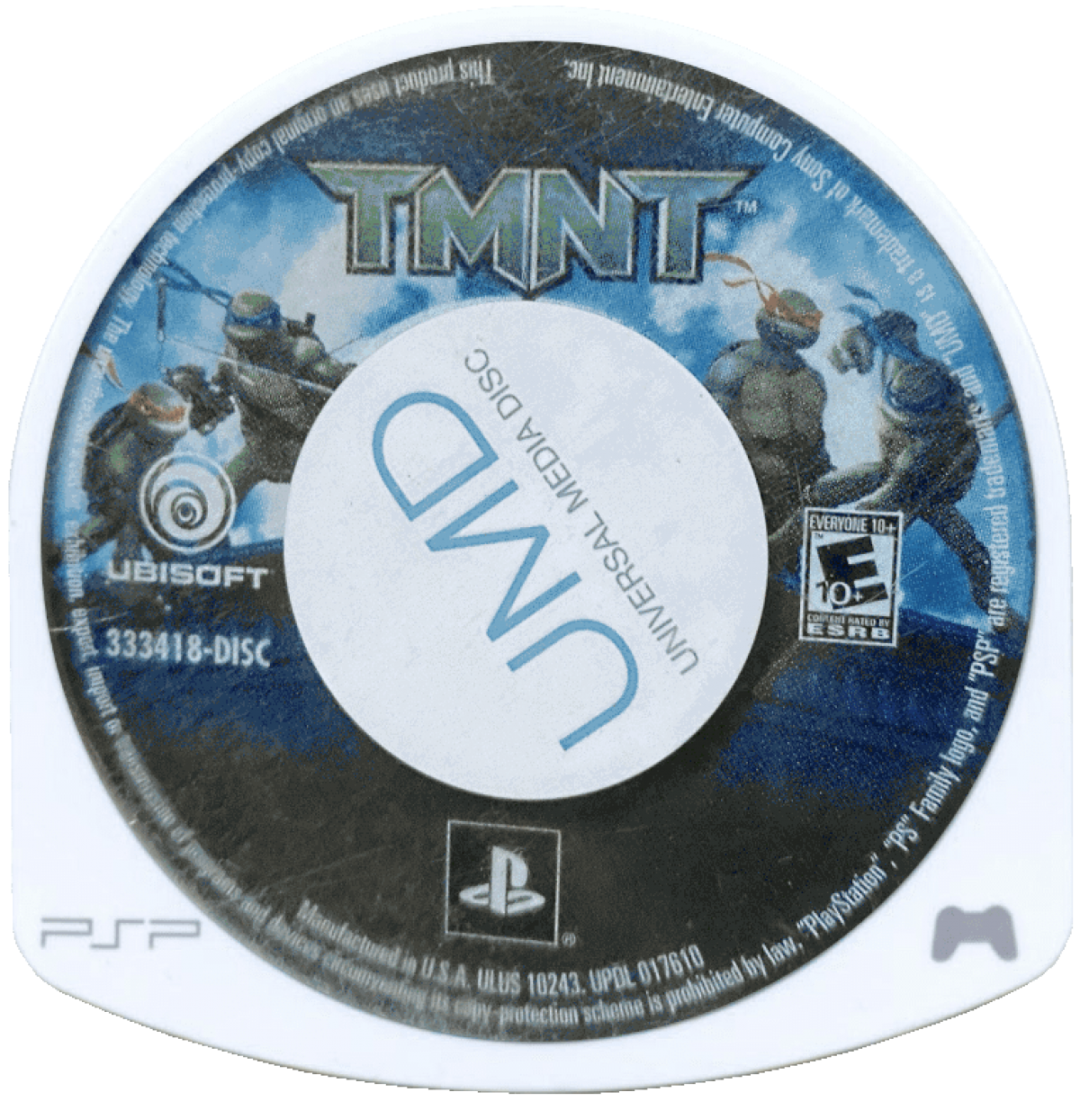Teenage Mutant Ninja Turtles PlayStation Portable PSP video game, action brawler, beat ’em up gameplay, classic TMNT franchise title game cartridge UMD