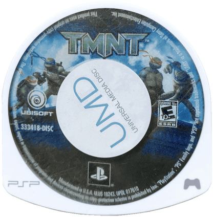 Teenage Mutant Ninja Turtles PlayStation Portable PSP video game, action brawler, beat ’em up gameplay, classic TMNT franchise title game cartridge UMD