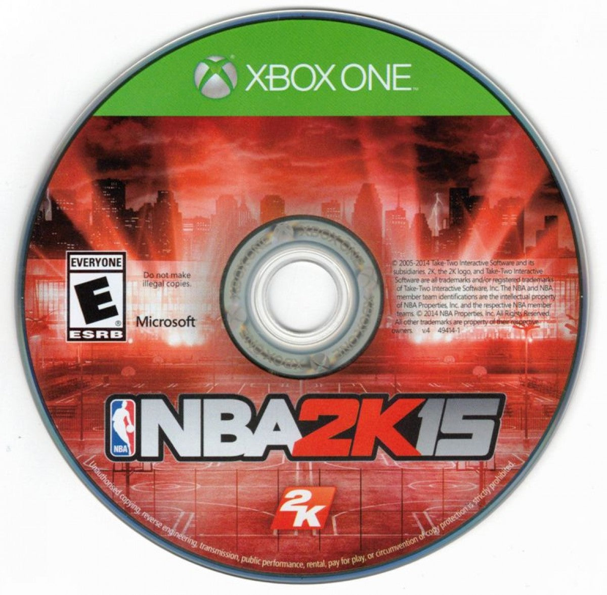 NBA 2K15 disc for Xbox One (XONE) sports basketball video game