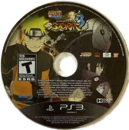 Naruto Shippuden: Ultimate Ninja Storm 3 disc art for PlayStation 3 (PS3) video game