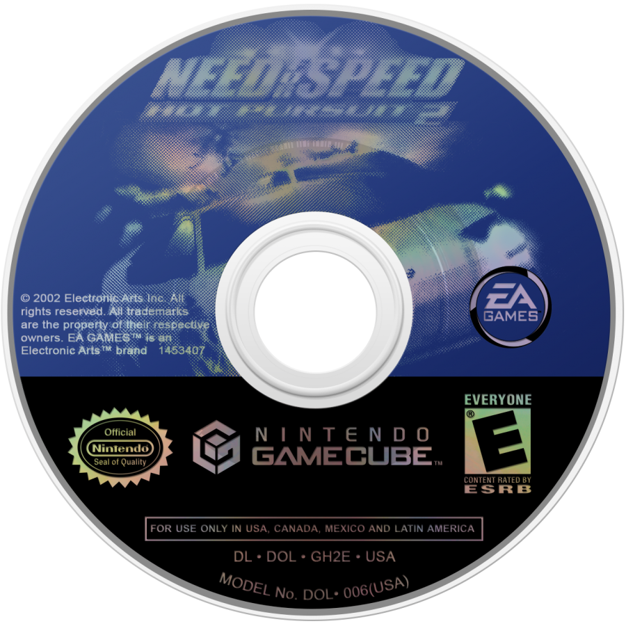 Need for Speed: Hot Pursuit 2 disc for Nintendo GameCube (GC) racing video game