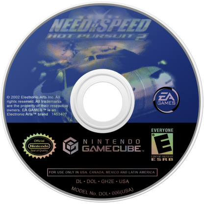 Need for Speed: Hot Pursuit 2 disc for Nintendo GameCube (GC) racing video game