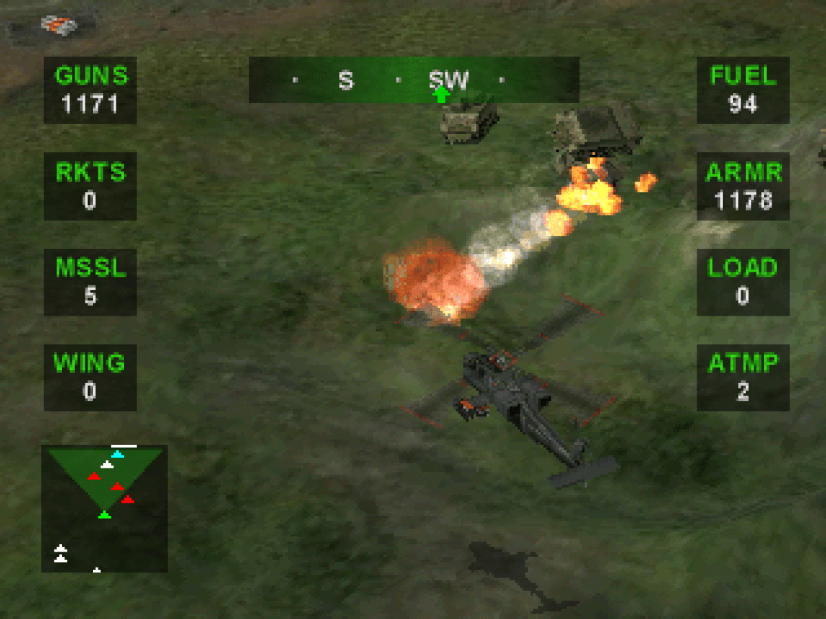 Nuclear Strike PlayStation 1 PS1 helicopter combat action video game Electronic Arts sequel to Soviet Strike mission-based gameplay striking Pacific Rim forces Pacific Theater campaign gameplay