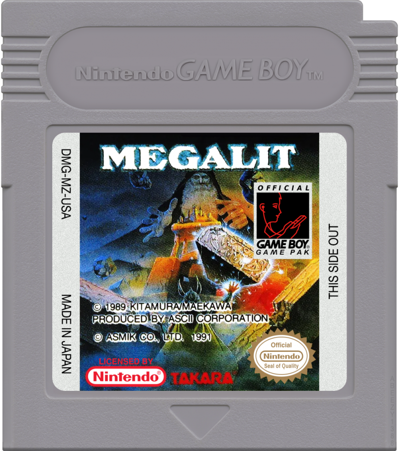 Megalit Game Boy puzzle video game cartridge