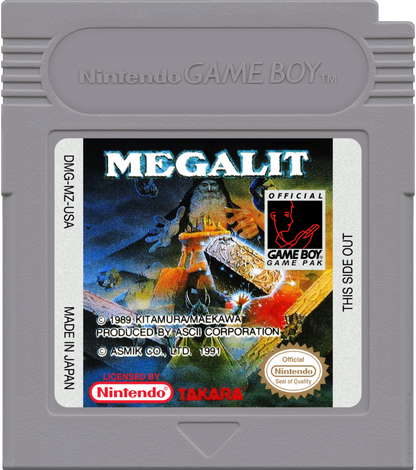 Megalit Game Boy puzzle video game cartridge