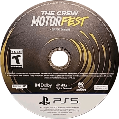 The Crew Motorfest PS5 game featuring open-world racing, high-speed arcade driving, and vibrant festival-style motorsport gameplay on PlayStation 5 disc