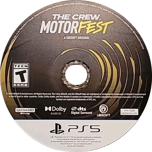 The Crew Motorfest PS5 game featuring open-world racing, high-speed arcade driving, and vibrant festival-style motorsport gameplay on PlayStation 5 disc