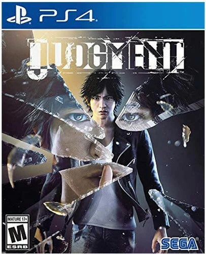 Judgment for PlayStation 4 action adventure detective game set in Kamurocho featuring crime investigation brawler combat side cases open world gameplay front cover