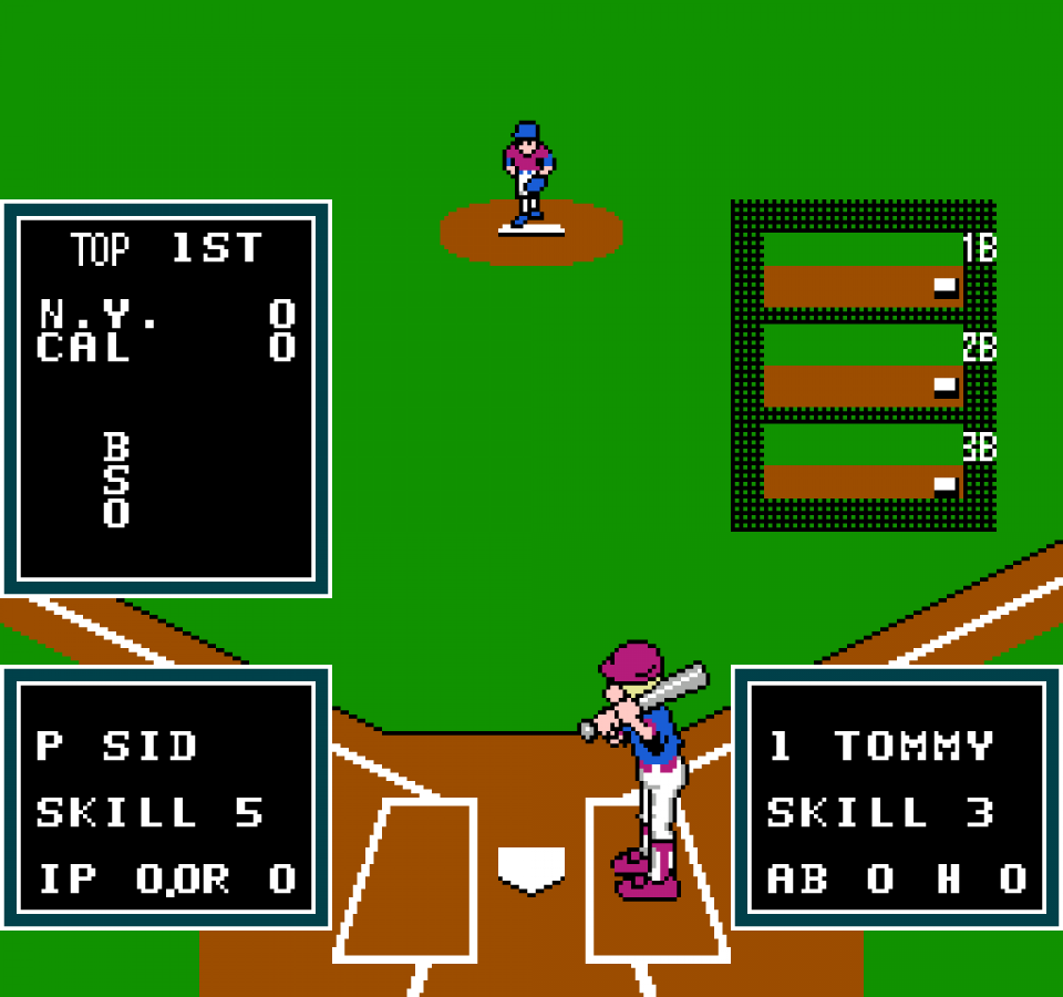 Little League Baseball gameplay image for Nintendo Entertainment System NES retro video game