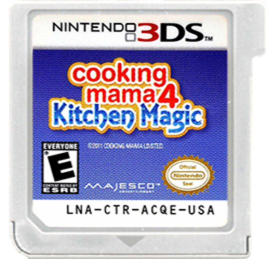 Cooking Mama 4: Kitchen Magic cartridge for Nintendo 3DS (3DS) cooking simulation video game