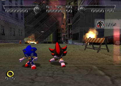 Shadow the Hedgehog Player’s Choice Nintendo GameCube GC video game, action platformer, Sonic the Hedgehog spin-off, story-driven adventure, retro console title gameplay