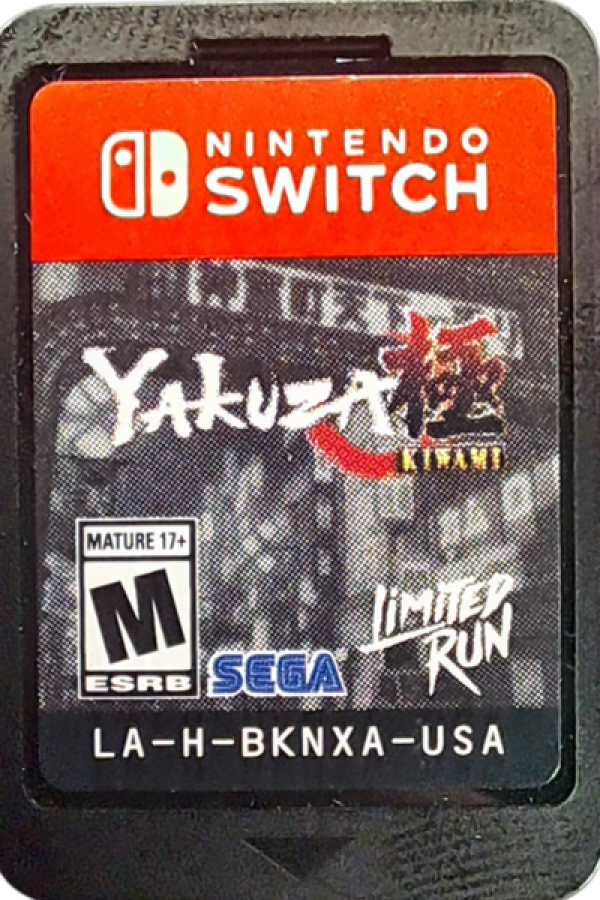 Yakuza Kiwami Nintendo Switch inspired design featuring action adventure crime drama aesthetic intense street combat immersive urban exploration gripping narrative iconic underworld characters cinematic gameplay modern remake presentation cartridge