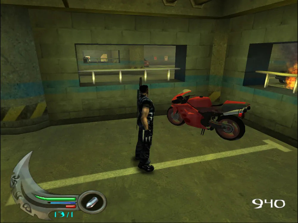 Blade II for PlayStation 2 with vampire-themed action combat focus gameplay