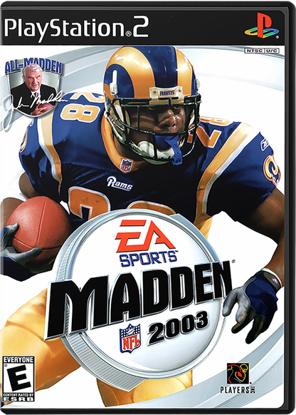 Madden NFL 2003 cover art for PlayStation 2 (PS2) sports video game