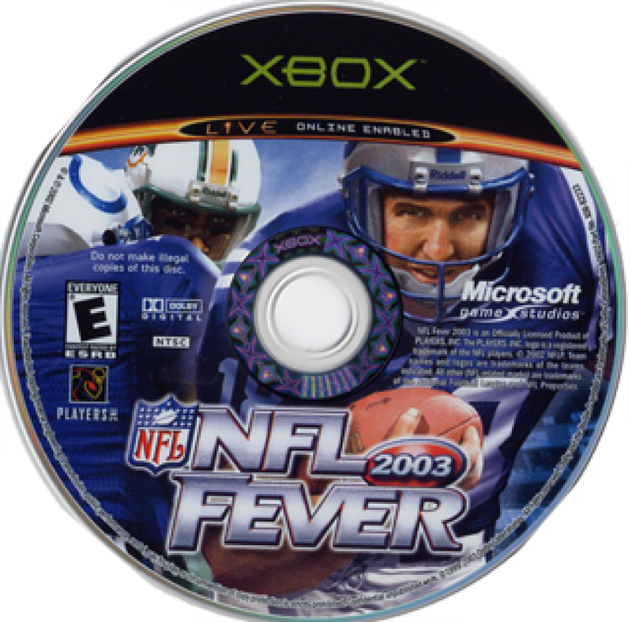 NFL FEVER 2003– Xbox (XBOX) Front Disc Art Video Game 