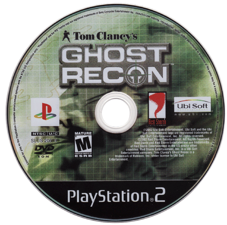 Tom Clancy's Ghost Recon [Greatest Hits] – PlayStation 2 (PS2) video game disc, tactical shooter.
