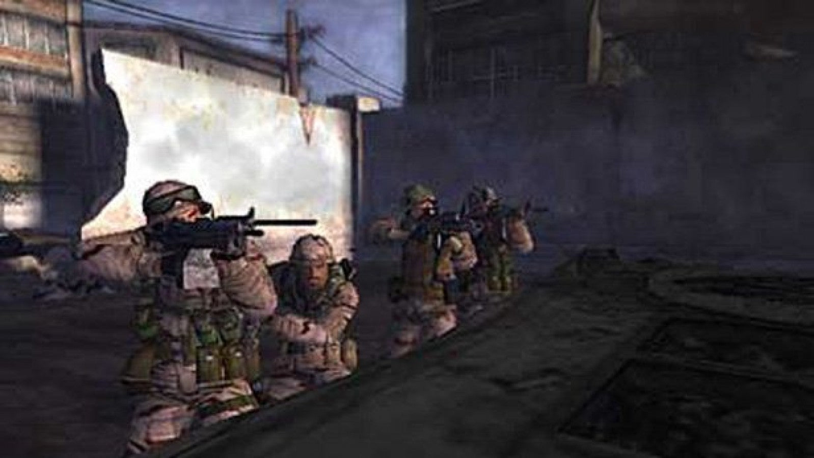 Full Spectrum Warrior gameplay for PlayStation 2 (PS2) modern military tactical squad-based action video game