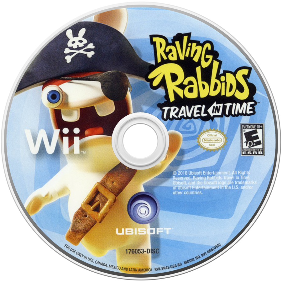 Raving Rabbids: Travel in Time – Nintendo Wii (Wii) party adventure mini-game comedy video game disc