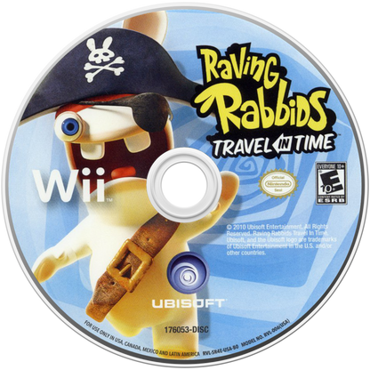 Raving Rabbids: Travel in Time – Nintendo Wii (Wii) party adventure mini-game comedy video game disc