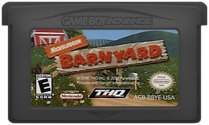 Barnyard Game Boy Advance GBA cartridge for retro video game enthusiasts featuring farm themed adventure gameplay mini game collections open farm exploration animal character activities lighthearted story missions and portable handheld casual gaming experience and collectible gaming appeal