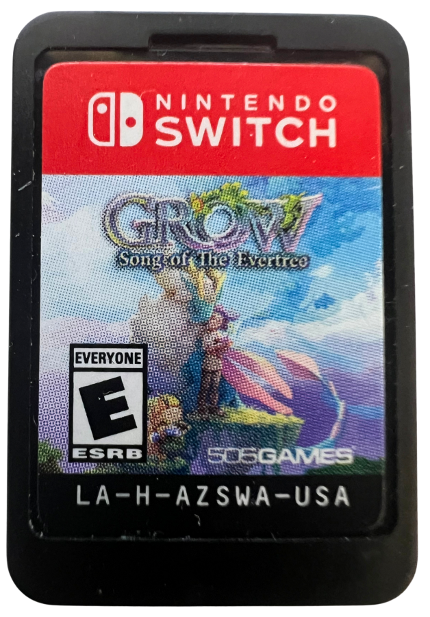 Grow Song of the Evertree for Nintendo Switch, cartridge for a life simulation adventure video game with world-building gameplay, exploration, crafting, and relaxing sandbox elements