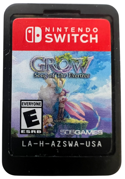 Grow Song of the Evertree for Nintendo Switch, cartridge for a life simulation adventure video game with world-building gameplay, exploration, crafting, and relaxing sandbox elements