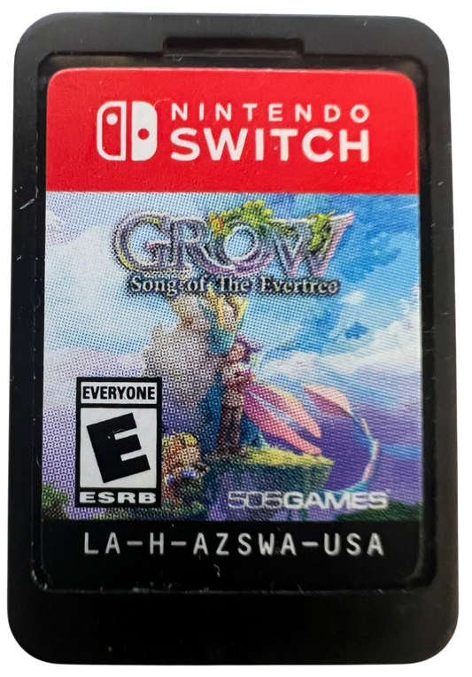 Grow Song of the Evertree for Nintendo Switch, cartridge for a life simulation adventure video game with world-building gameplay, exploration, crafting, and relaxing sandbox elements
