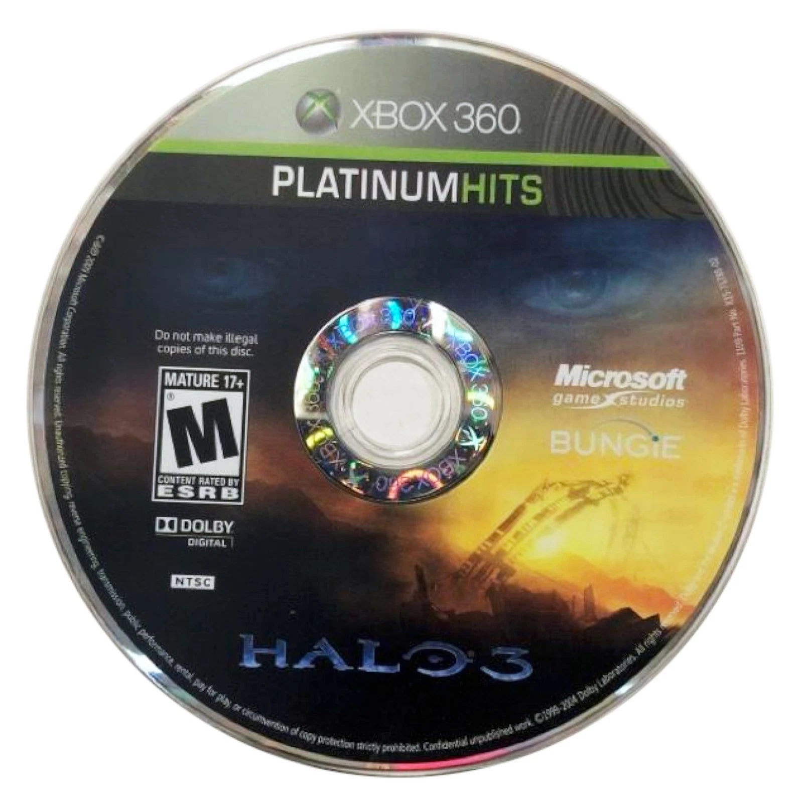 Halo 3 [Platinum Hits] disc for Xbox 360 (X360) sci-fi first-person shooter video game