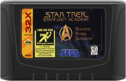 Star Trek: Starfleet Academy Sega 32X Star Trek Starfleet Academy space combat simulator space flight training missions starship piloting missions 90s sci fi space game retro 32X title cartridge 