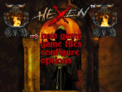 Hexen title screen for Nintendo 64 N64 video game
