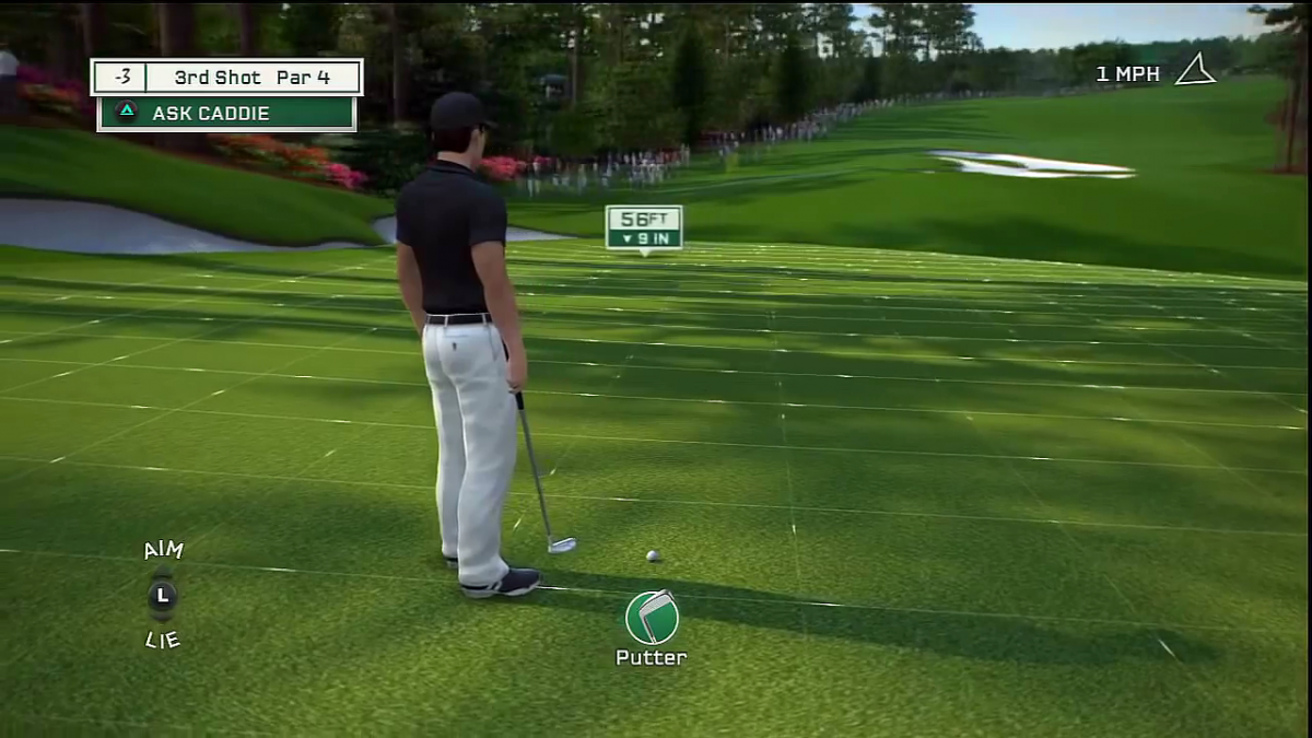 Tiger Woods PGA Tour 10 PlayStation 3 golf simulation video game featuring the US Open at Bethpage Black precision putting controls real-time weather from The Weather Channel and Tournament Challenge mode reliving historic golf moments gameplay screenshot