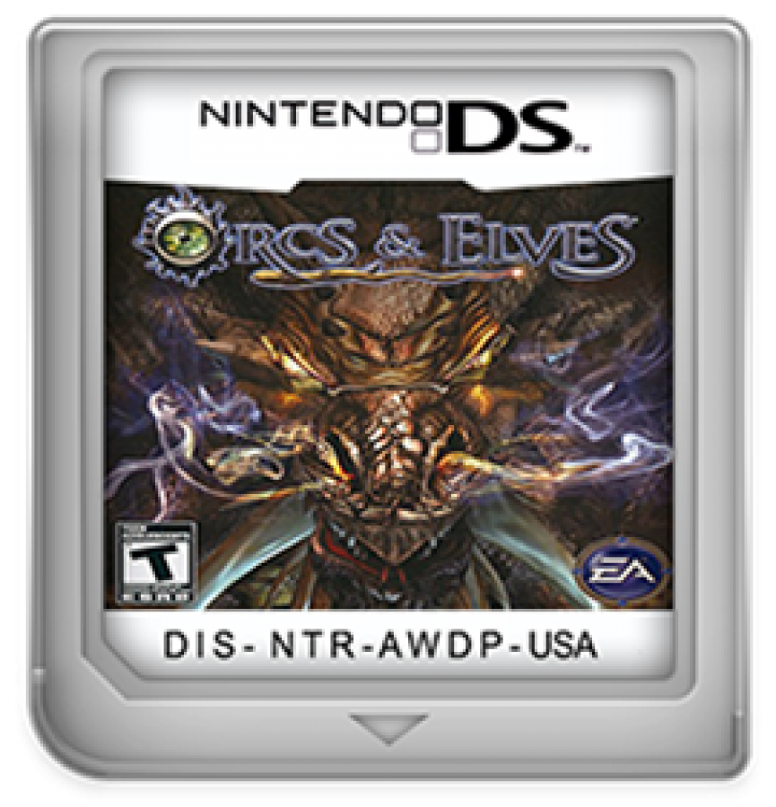 Orcs and Elves Nintendo DS for retro video game enthusiasts featuring first person dungeon crawling gameplay fantasy role playing adventure turn based inspired combat monster encounters puzzle solving magical weapons and collectible gaming appeal cartridge 