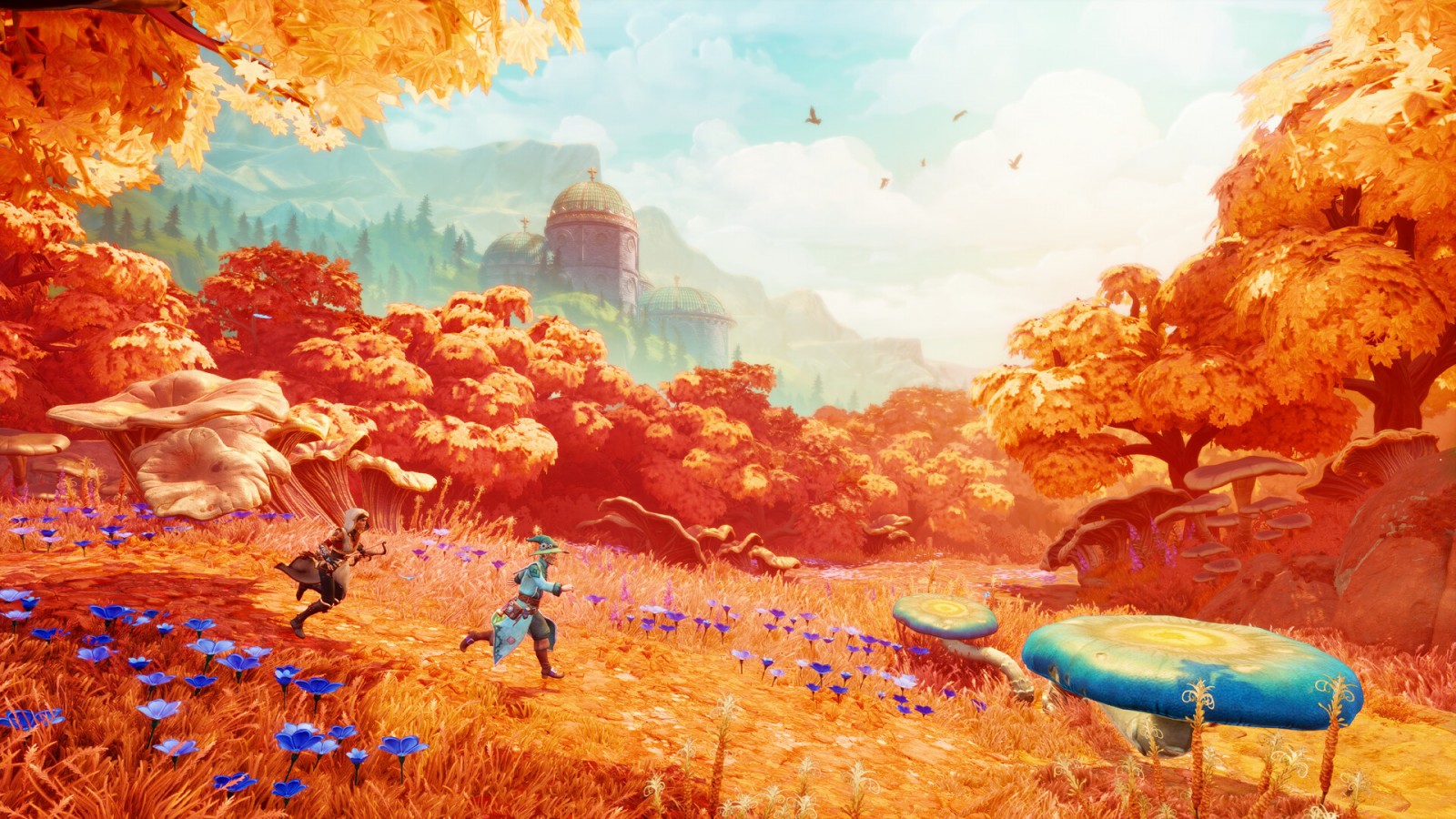 Trine 5 A Clockwork Conspiracy Nintendo Switch inspired design featuring fantasy puzzle platform adventure aesthetic magical heroes cooperative gameplay intricate clockwork contraptions physics based challenges enchanting storybook worlds and colorful action exploration presentation gameplay  