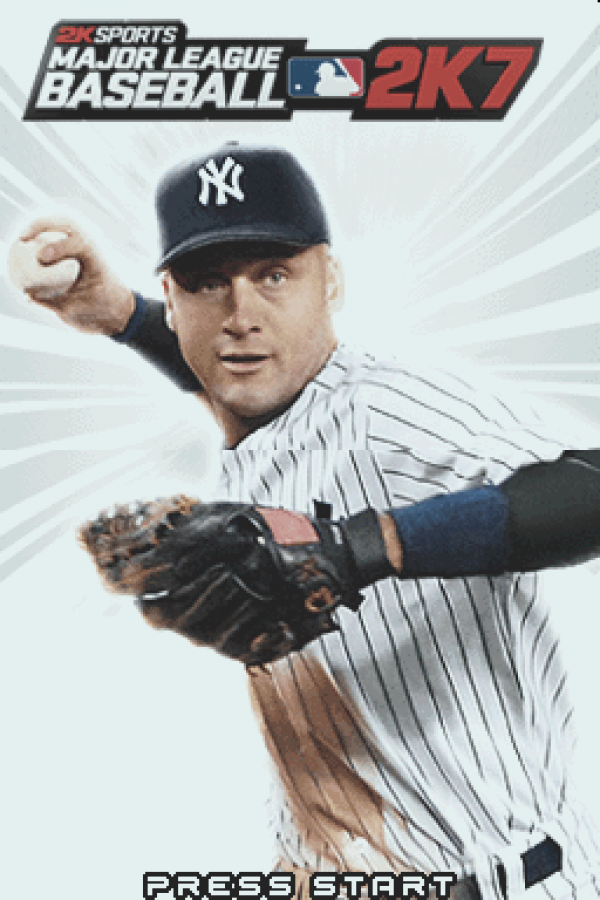 Major League Baseball 2K7 start screen for Nintendo DS (DS) baseball sports video game