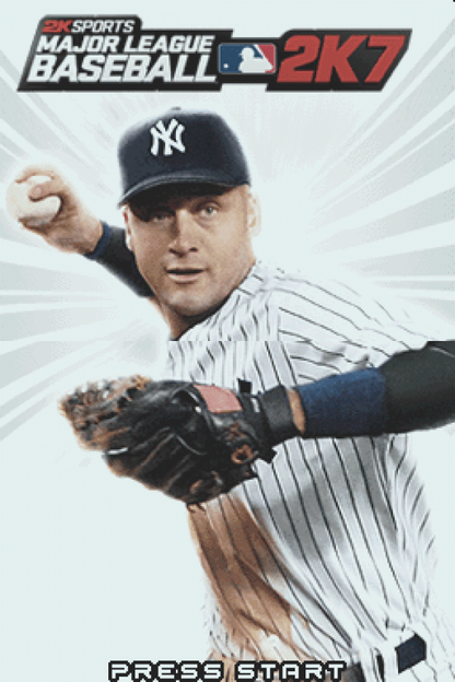 Major League Baseball 2K7 start screen for Nintendo DS (DS) baseball sports video game