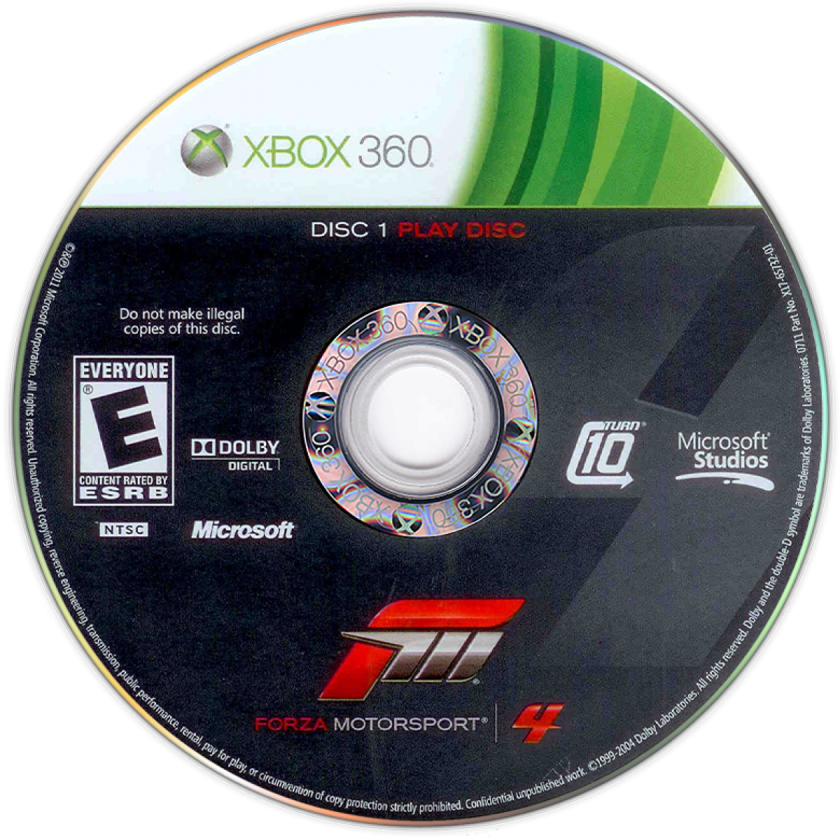 Forza Motorsport 4 for Xbox 360 racing simulation video game featuring realistic driving physics extensive car roster dynamic tracks Kinect support and immersive next generation motorsports experience disc 1